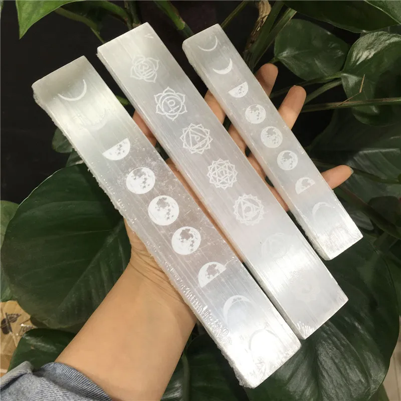 7 Чакр Selenite plapoint волшебная палочка символ минеральная медитация образец рейки