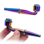 Высококачественная курительная травяная трубка из металлического сплава, металлическая чаша 95 мм, съемная табачная трубка для курения табака