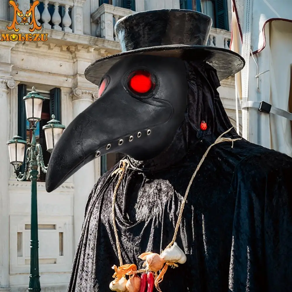 Molezu Хеллоуин маска Чумного доктора различных материалов и стилей хэллоуин пасха