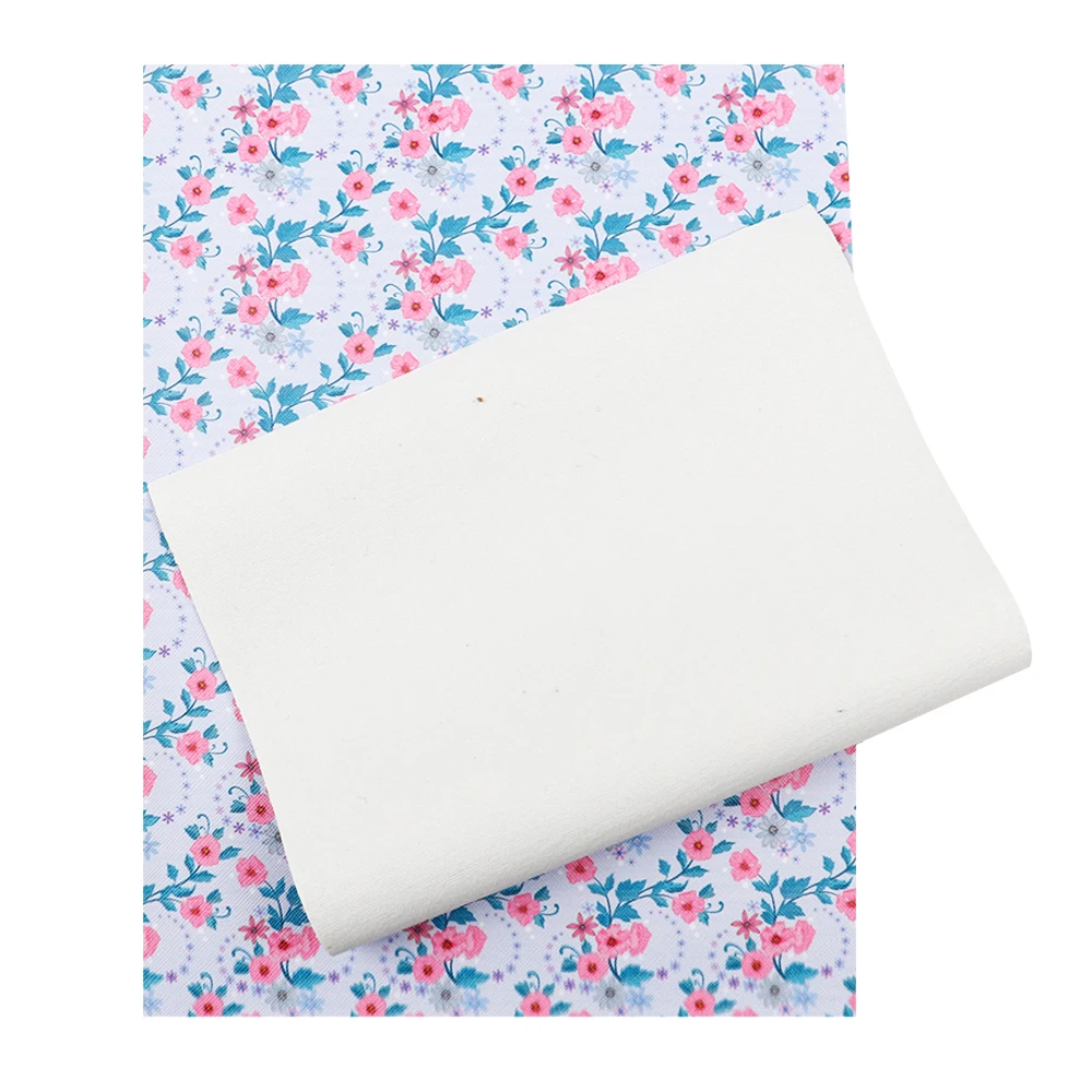 AHB цветочные печатные листы из искусственной кожи Винтаж синтетическая кожа