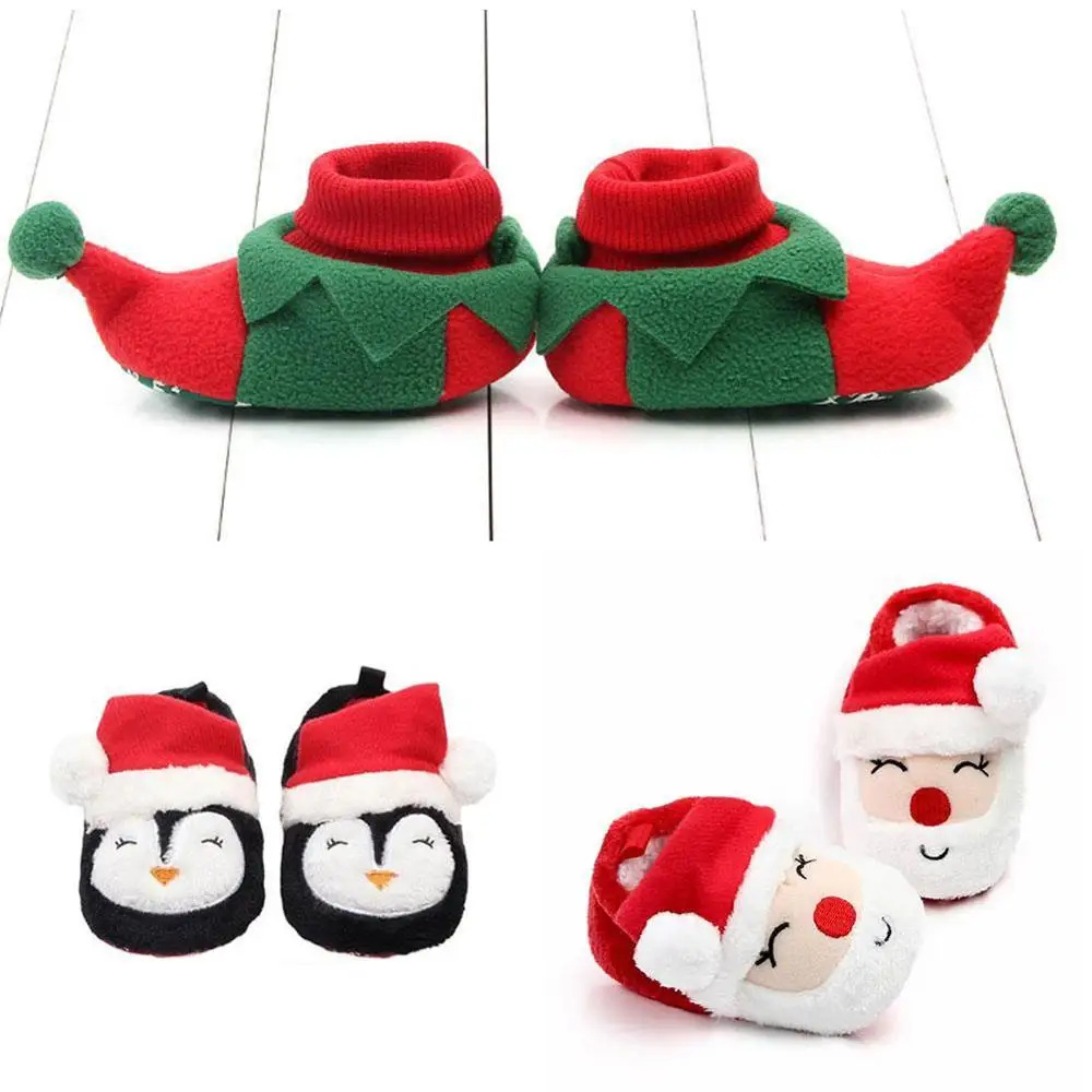 

Christmas Warm Shoes 2020 Kids Toddler First Walkers Winter Baby Boys Girls Shoes Xmas Cosplay Cute Cartoon Kids Animal Shoes