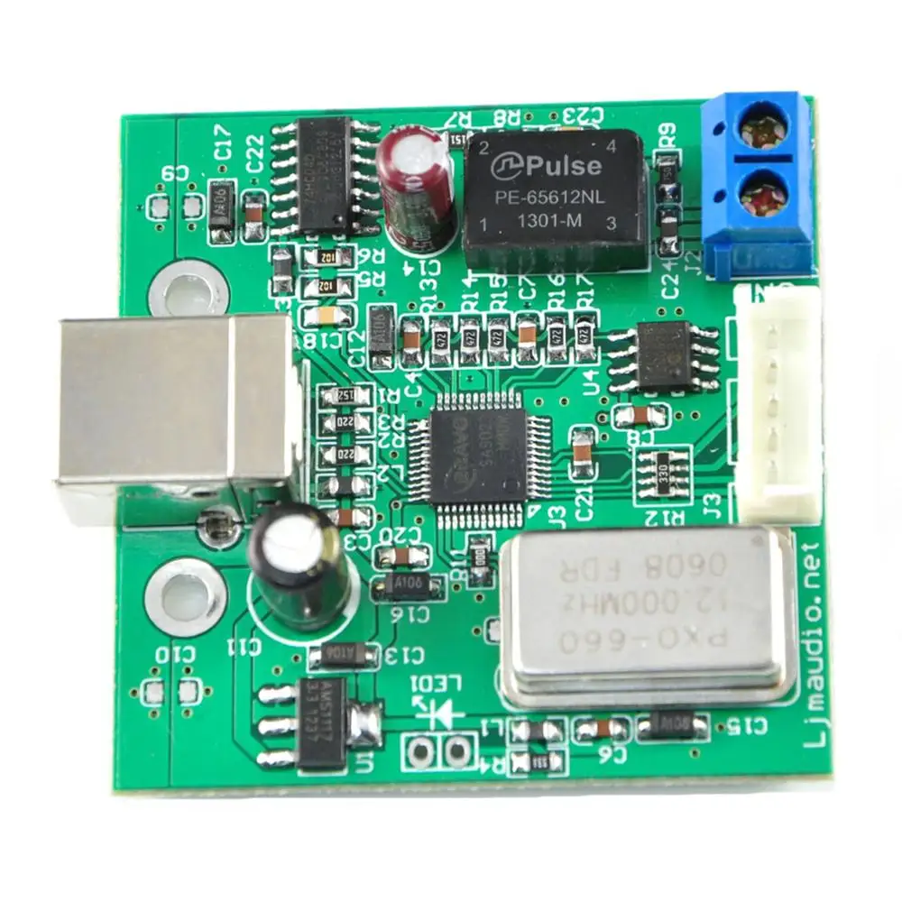 SA9023 USB к SPDIF коаксиальный I2S процессор чип 24bit/96K DAC собранная плата | Усилители мощности -4000052526671
