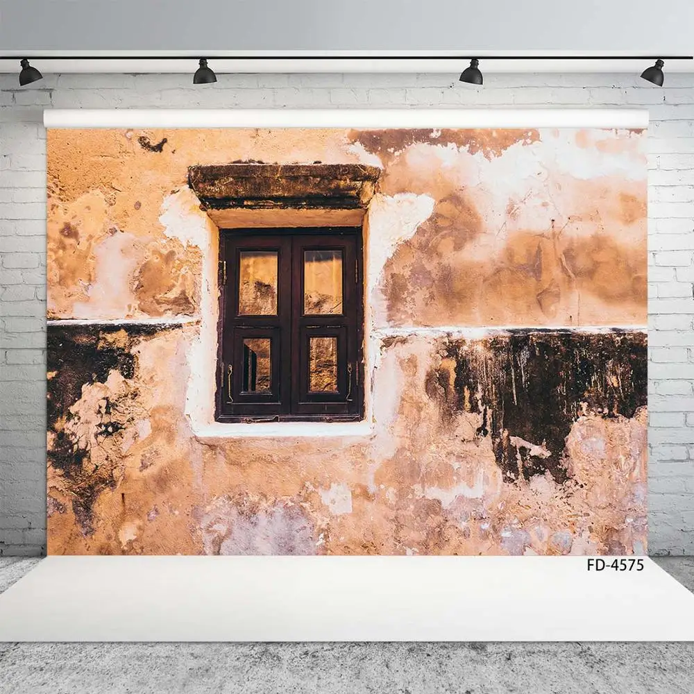 Гранж пилинг стена деревянное окно винтажный Пейзаж Фон Дети молодый портрет