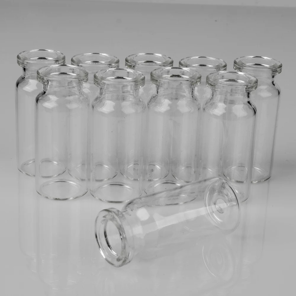 10 шт прозрачный коричневый флакон для инъекций без центральной откидной крышки 2