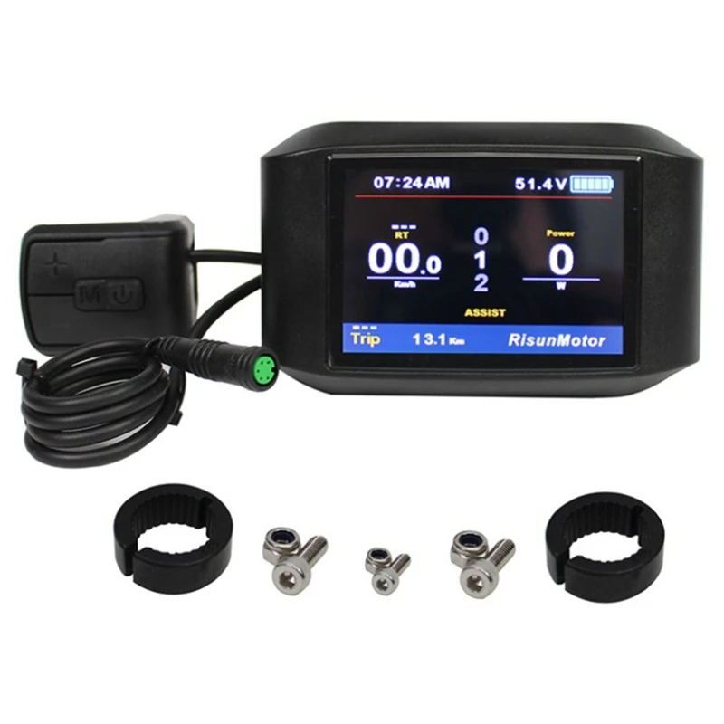 

Bike Computer Bicycle Wired Speedometer & Odometer Waterproof 750C LCD Display 24V/36V/48V/52V/ 3.2 Inch Screen