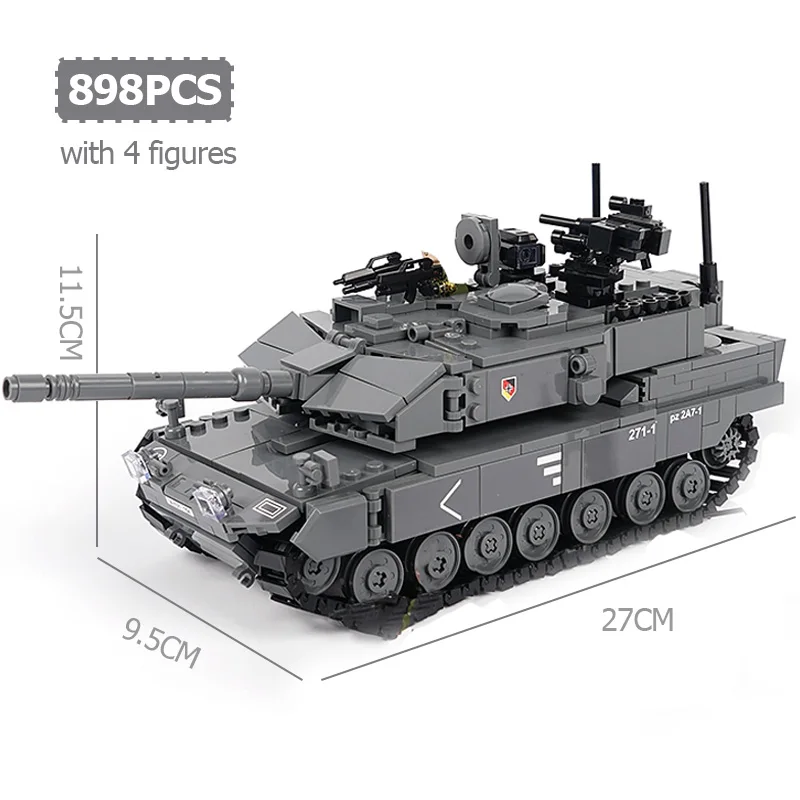 Военная Униформа M1A2 T-14 Леопард 2A7 + Главный боевой танк строительные блоки WW2 с