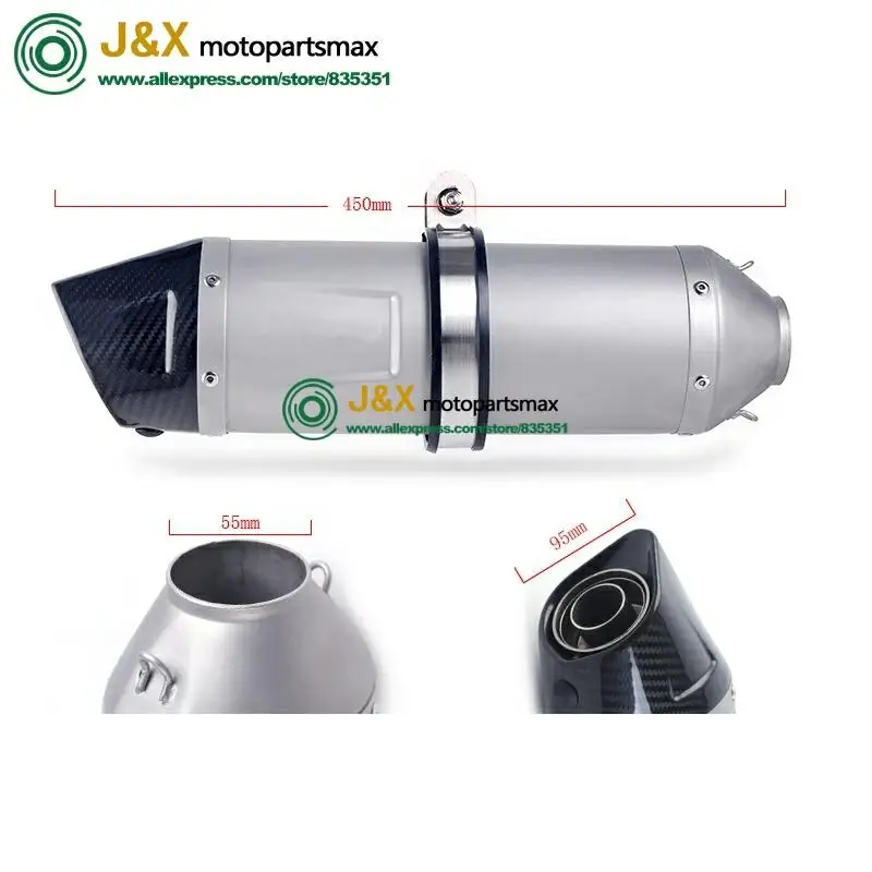 

Motorcycle Muffler Exhaust Full System Connect Link Pipe Middle Pipe Slip On For YAMAHA FZ1 FZ1N FZ1000 2005-2016