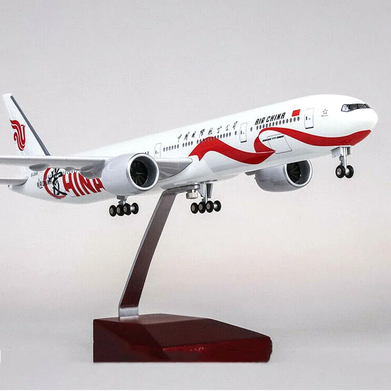 

1:157 Boeing B777 воздуха Китай модель самолета 47 см смолы пассажирский самолет Aricraft w светодиодный светильник самолет ВВС модель коллекции