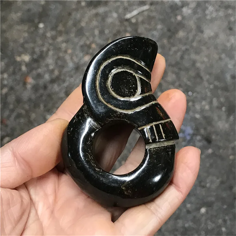 Магнетитовый магнит черный железный метеорит Нефритовый поросенок дракон