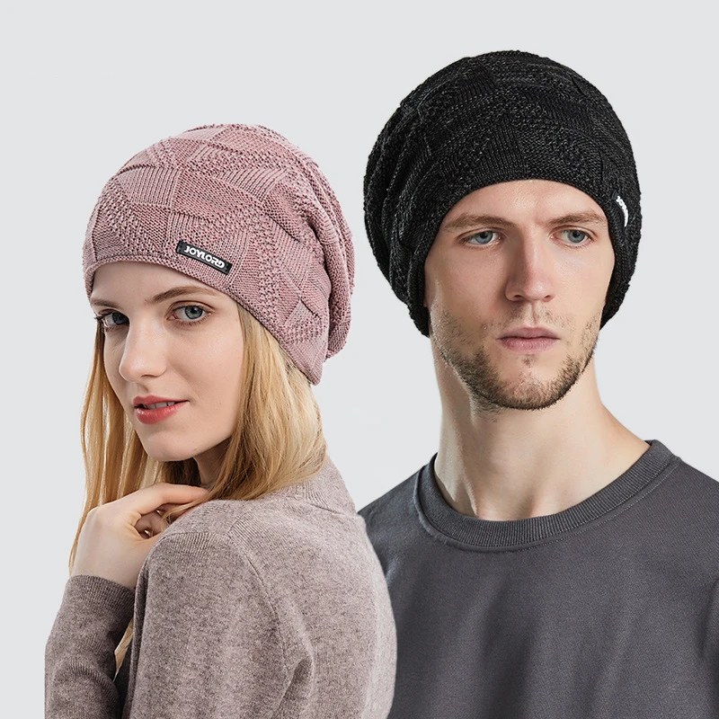 New Autumn and Winter Knitted Hat New Wool Hat Outdoor Riding Ear Protection Warm Hat for Men and Women Solid Cap