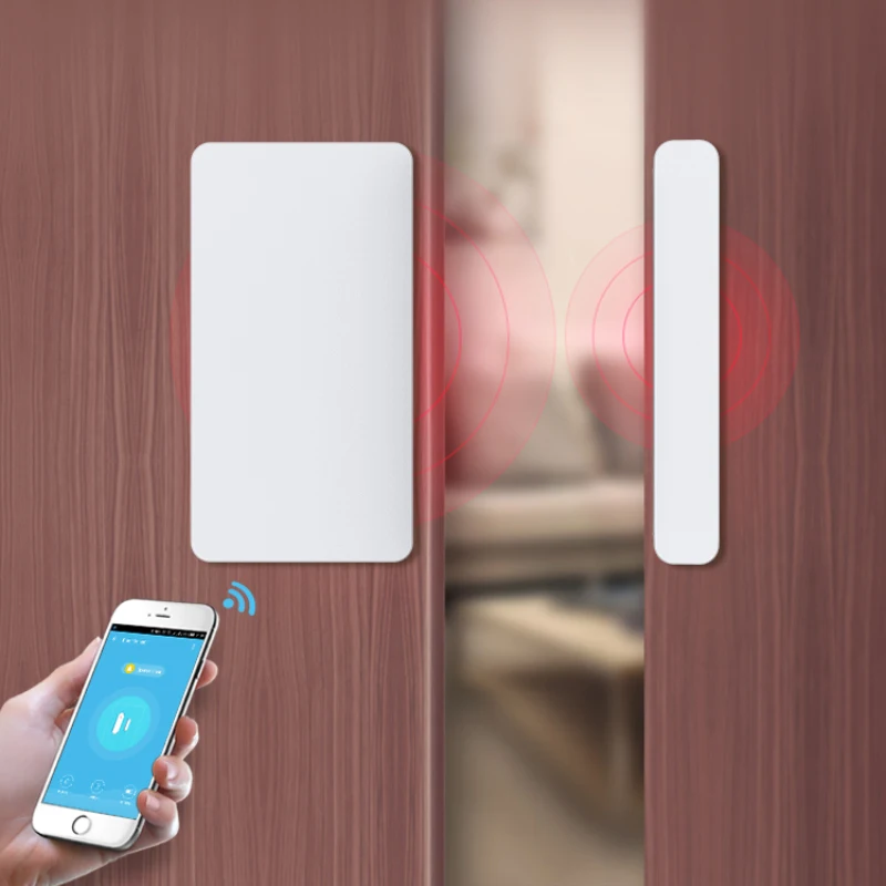 

Tuya WiFi Smart Door Sensor Control Door Window Opening Security Alarm Sensor Magnetic Switch Wifi Detector For Google Home
