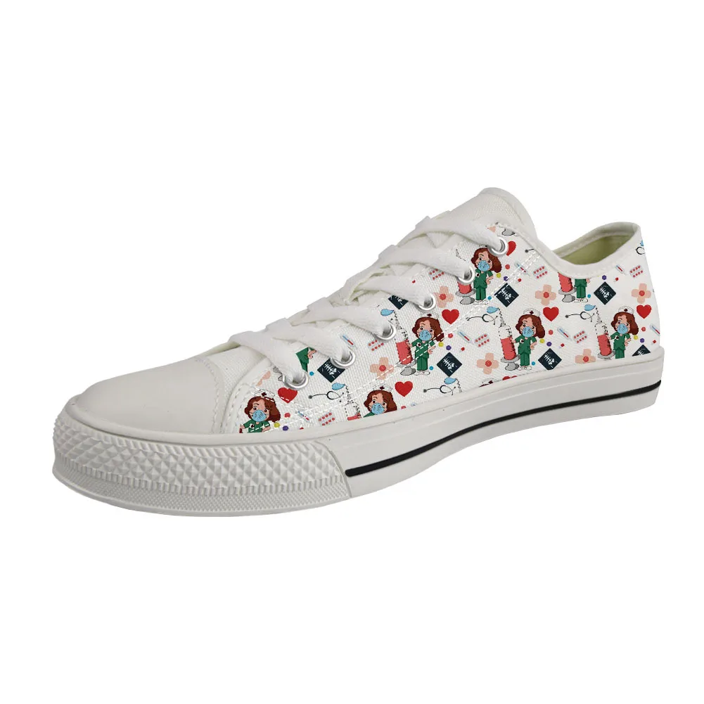

2021 Canvas Shoes Low Cut White Bottom Cute Printing Womens Canvas Shoes Mens Cloth Shoes Student Leisure