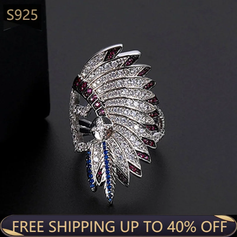 

925 пробы Серебряное кольцо ананас крокодил робот Сатурн темперамент Элитный бренд циркон кольцо Монако, ювелирные изделия Юбилей подарок