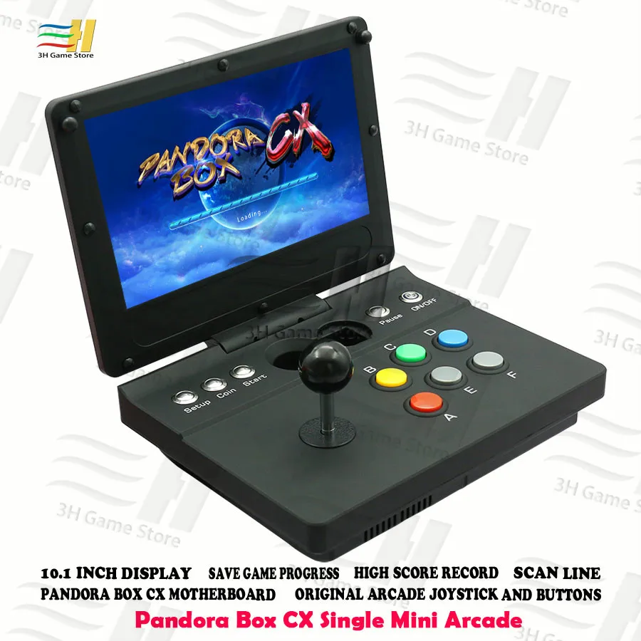 

Pandora Box CX 2800 in 1 Clamshell mini arcade bartop 10.1 inches display Can save game Support add game usb gamepad 3D tekken