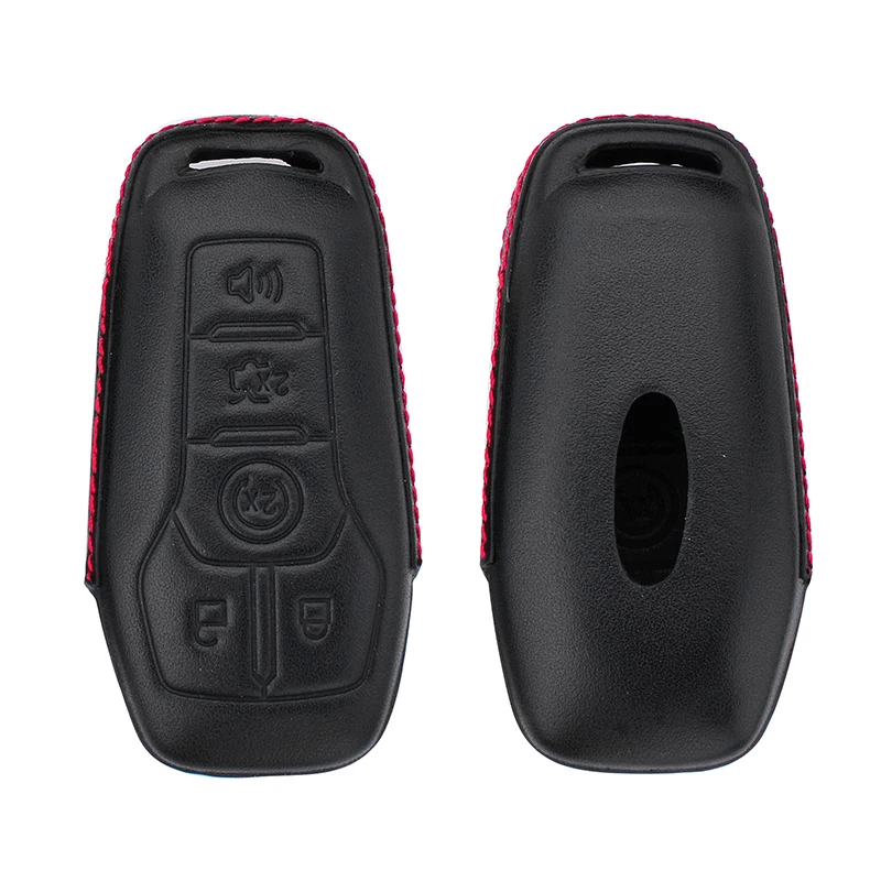 Кожаный чехол для автомобильного ключа 2015 2016 2017 2018 Ford Fusion Mondeo Mustang Taurus F150 Explorer Edge
