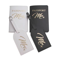 solid mr mrs passport cover luggage tag couple wedding passport cover case set letter travel holder passport cover ch26lt45