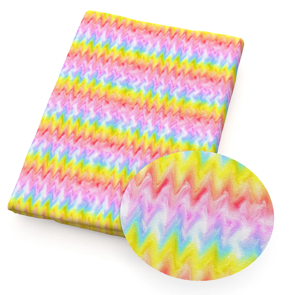 Градиент цвета радуги брызги Полиэстер Хлопок шитье ткань ручной работы для