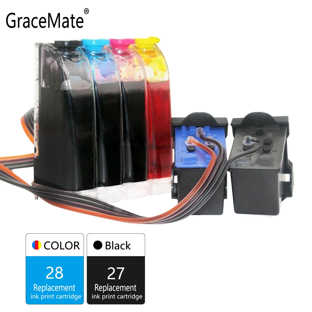 Чернила GraceMate 27 28 СНПЧ совместимые с Hp Deskjet 450 450CI 5550 3420 3520 3550 3650 3740 3845 4255 4256|Система