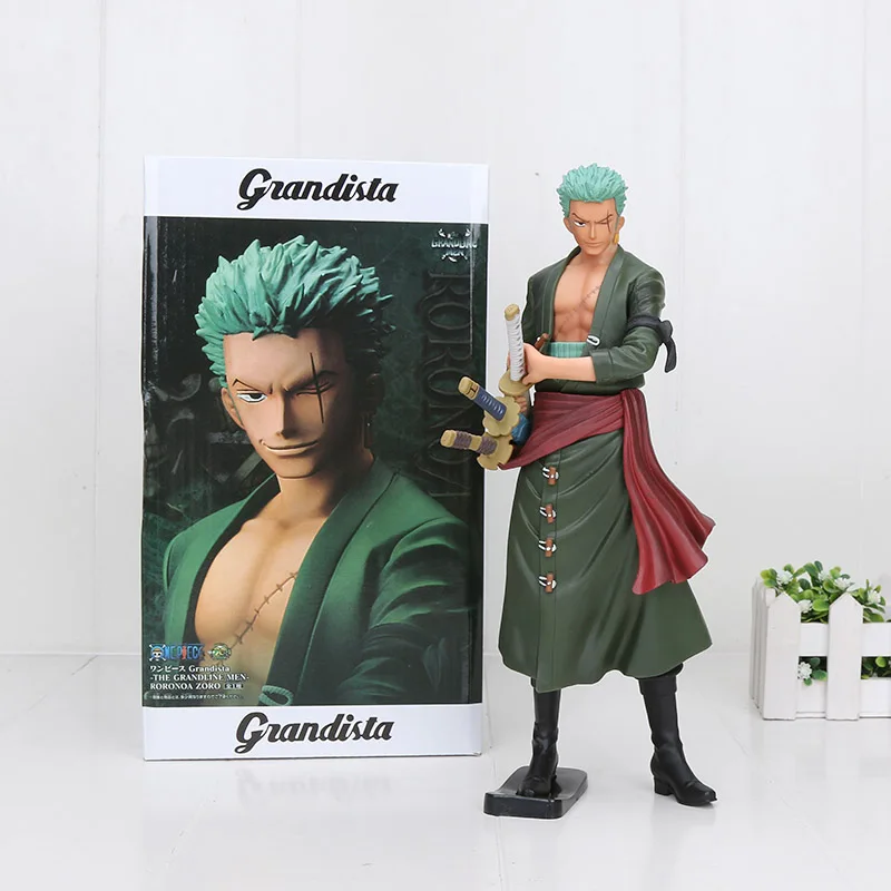 5837 22cm Zoro box Аниме одна деталь фигурка туз Шанкс обезьяна д Луффи фигурка Зоро Санджи Ло Трафальгар Сабо одна деталь аниме MSP ПВХ Модель игрушки - Цвет: 5837 22cm Zoro box