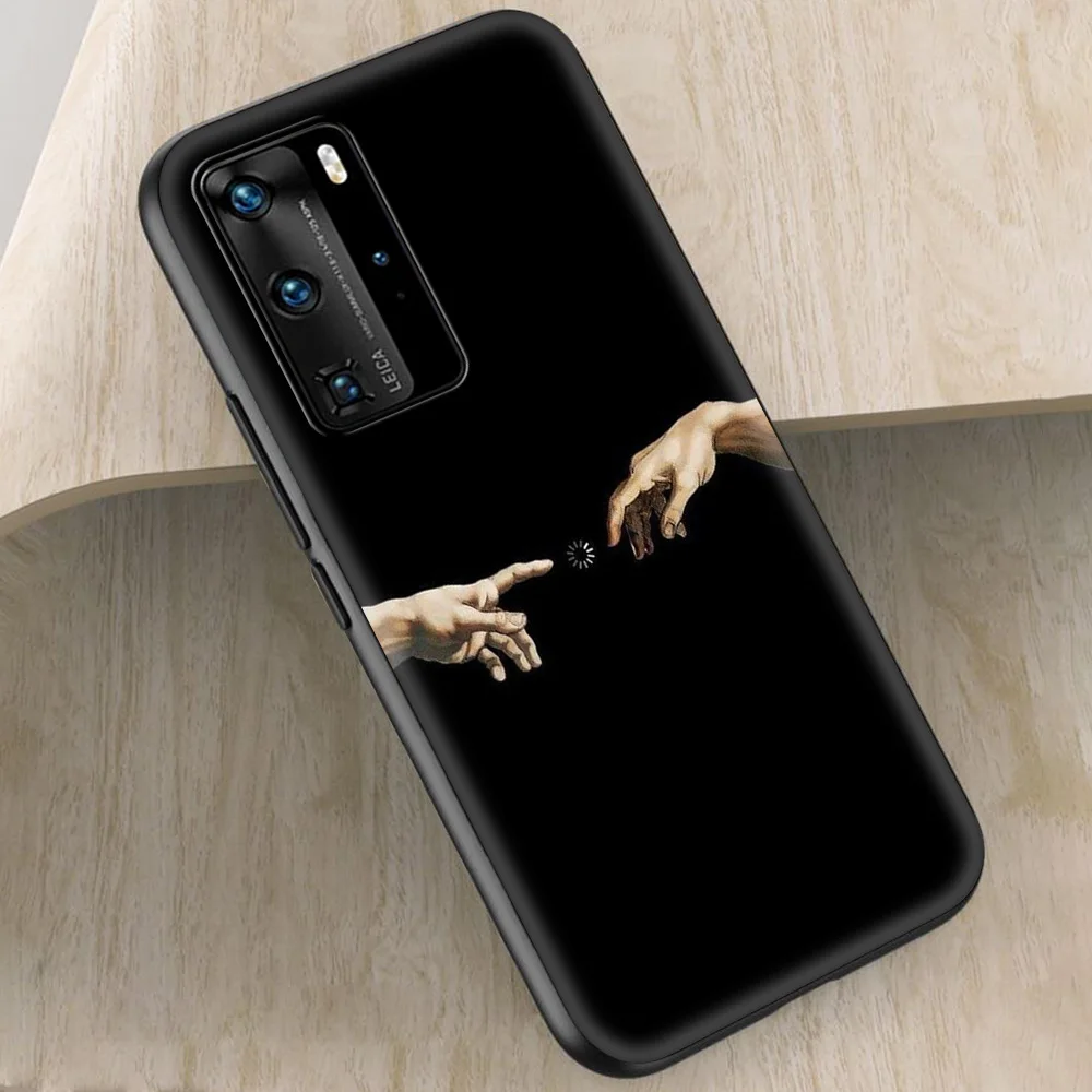 

Plaster Statue David Aesthetic Art Luxury Phone for Huawei P10 P20 Lite P30 Pro P40 Lite E P40 Pro Plus P Smart Z 2021 Soft Case