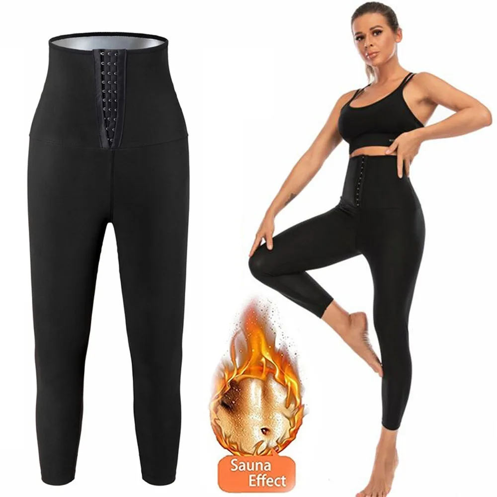 

2021 Women Body Shaper Waist Leg Trainer Sweat Shapewear Slimming Trimmer Pants Trouser Fitness Corset Workout Modelling Strap