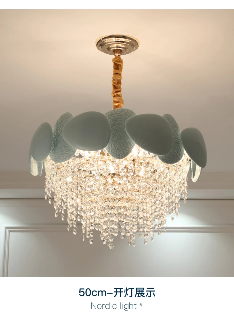 

Postmodern light luxury bedroom crystal lamp creative dining room lighting modern minimalist Nordic living room lamps