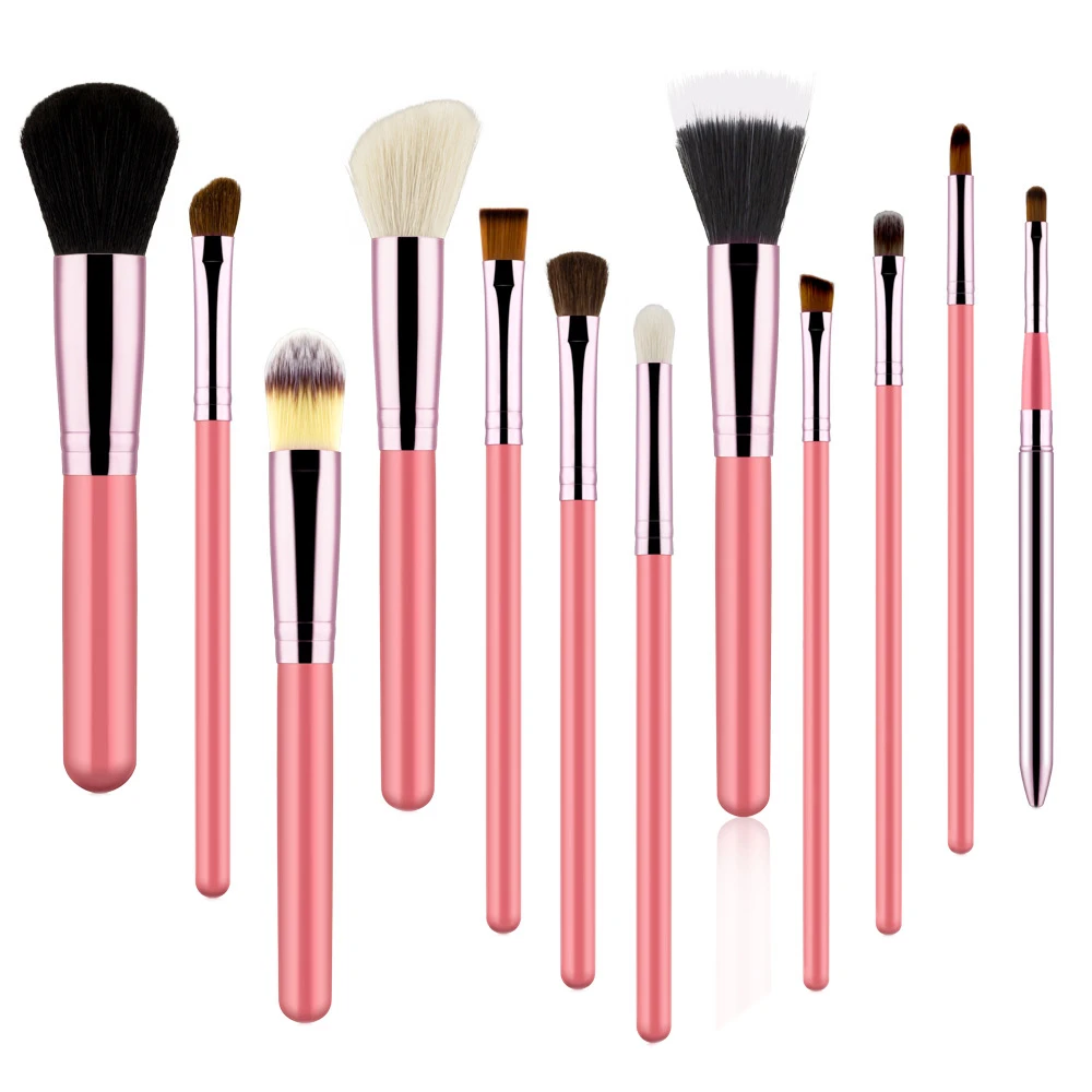

12 Pcs Makeup Brushes Set Face Eye Lip Eyeshadow Eyebrow Brush Powder Brush Tools Cosmetic Tools