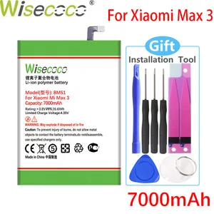 wisecoco 7000mah bm51 battery for xiaomi mi max 3 smart phone in stock high quality new tracking number free global shipping