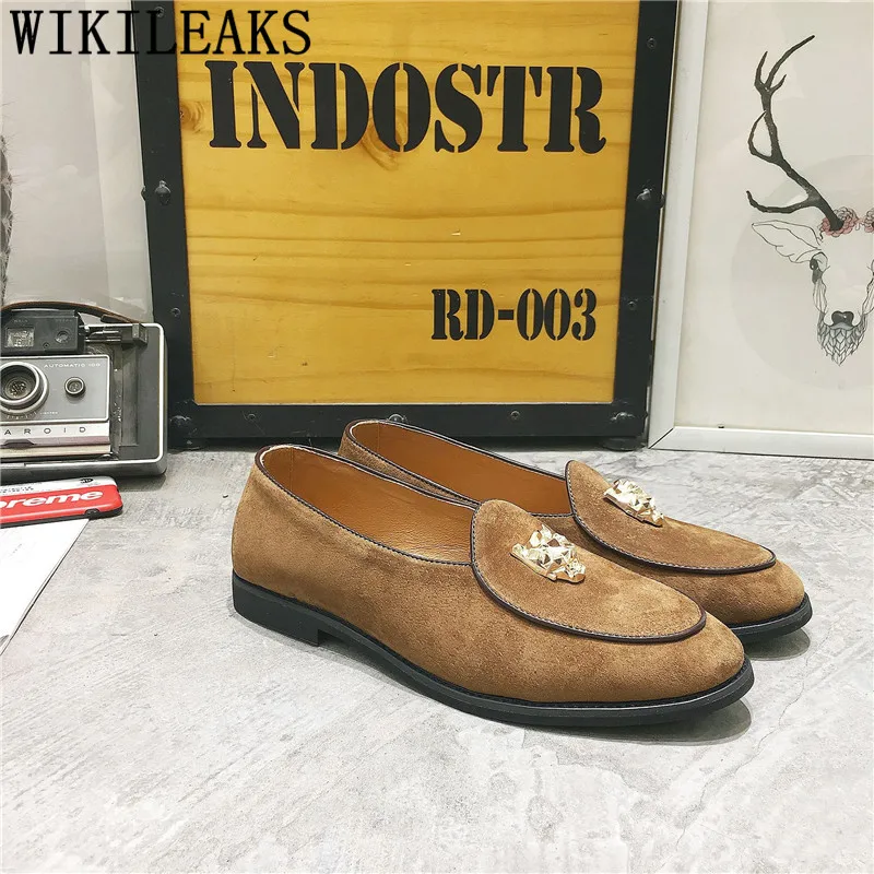 Формальные туфли мужские классические Лоферы деловые Sepatu Слипоны коричневые