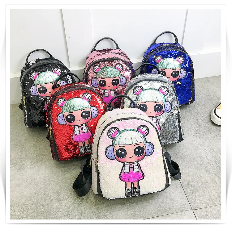 2019 женский рюкзак с блестками для девочек милый студентов Школьный Рюкзак Для
