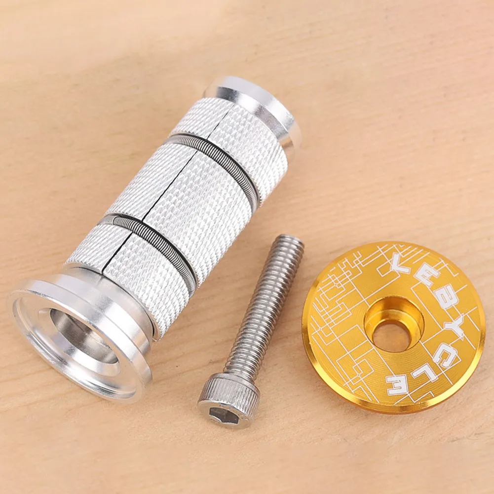 Headset Expander Top Cap Plug 1-1/8 in MTB Bike Stem Fork Top Cover 1 Set Bicycle Stem Expanding Nut Bolt For 25.4/28.6mm Forks