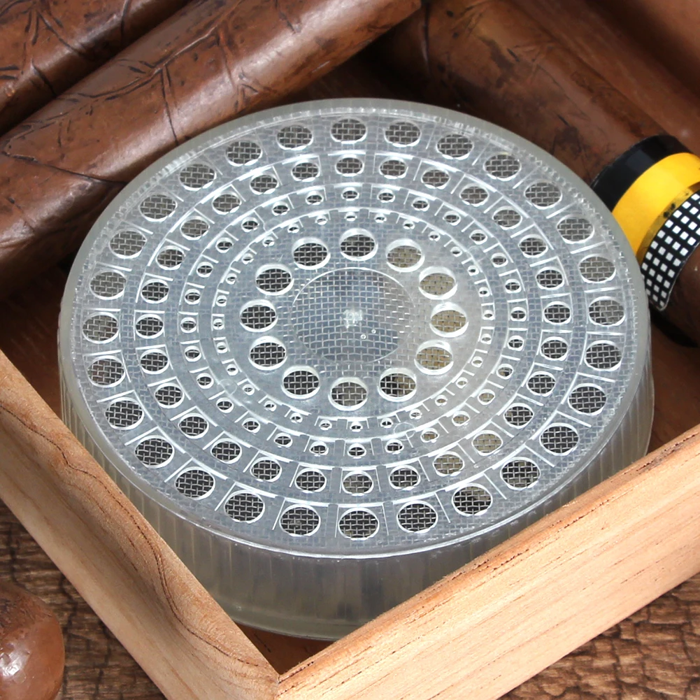 

GALINER Round Transparent Crystal Gel Cigar Humidifier Protable Pocket Cigar Humidor