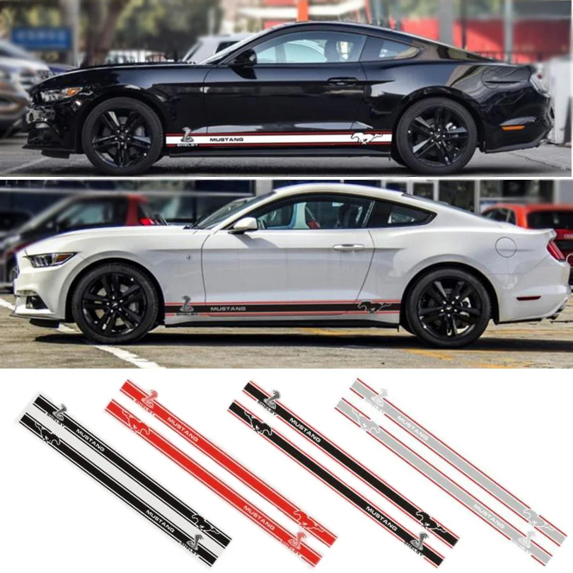 Спортивный Гонки Стайлинг Боковая дверь полоса пленка Талия линии наклейка