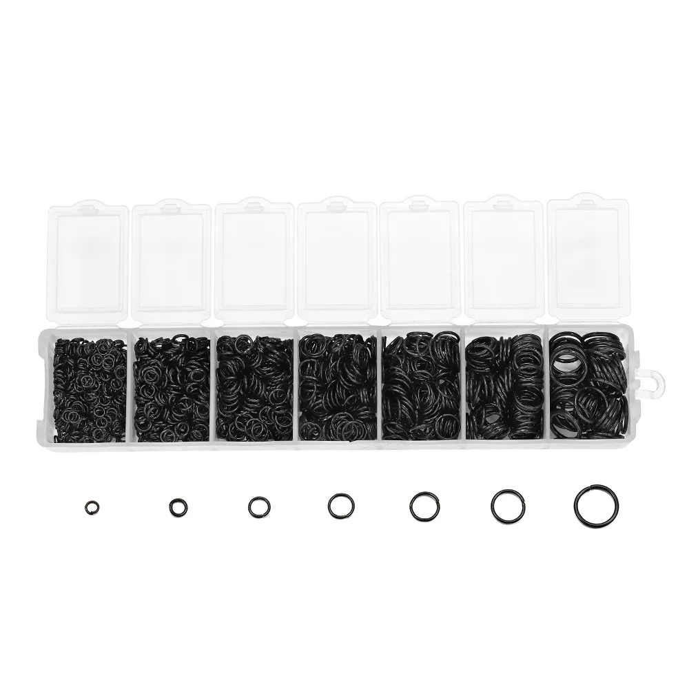 

A box of about 1370Pcs Alloy Open Jump Rings Mixed 3mm 4mm 5mm 6mm 7mm 8mm 10mm Split Rings For DIY Jewelry Making Findings