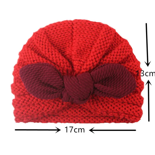 Новинка 2020 года Вязаная шапка для малышей Зимняя девочек с кроличьими ушками