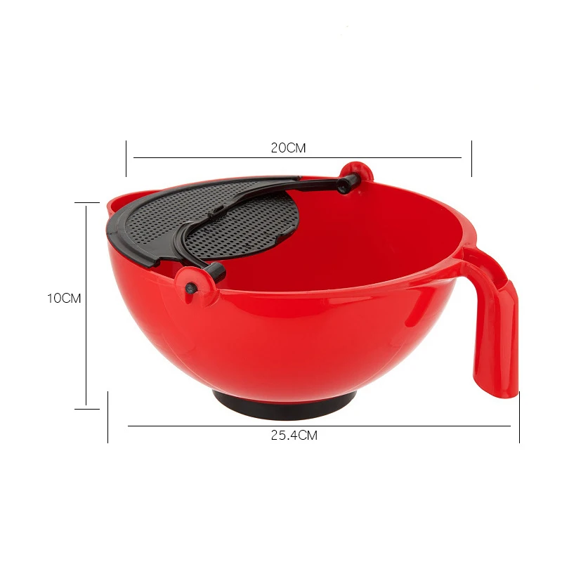 

Multi-Purpose Salad Mixing Bowl with Partition Tableware PP Fruits and Vegetables Bowl Spatula Kitchen Tools for Baking Mixer