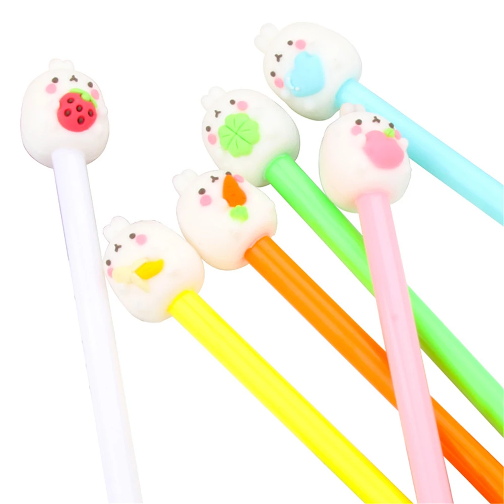 4 шт./лот гелевая ручка с мультяшным Кроликом креативная канцелярская для