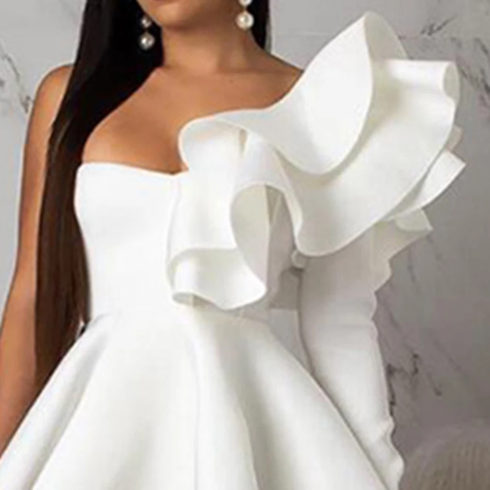 Летняя Сексуальная женская блузка с оборками топы рукавами женские повседневные