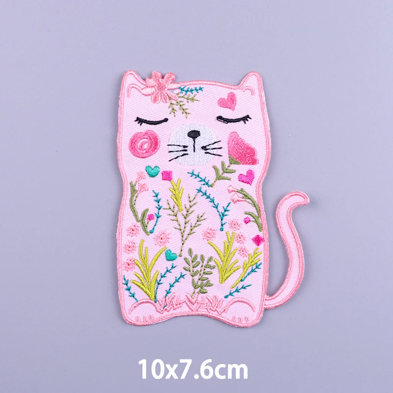 Мультяшная Милая Аппликация вышитые нашивки для одежды наклейки Животные утюгом