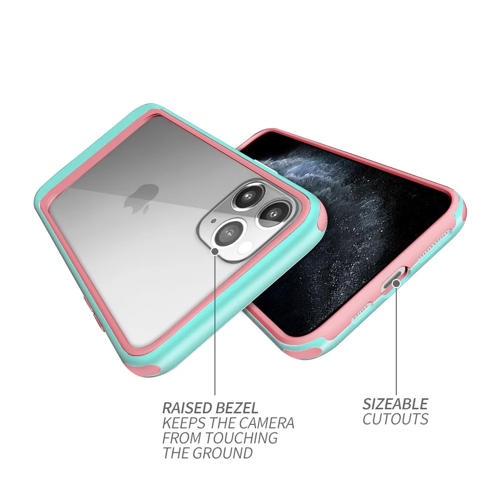 Цветной комбинированный чехол для телефона iPhone 11Pro Max 7 8 Plus мягкая задняя крышка