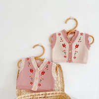 malapina baby girls knitted cardigan sweaters children clothing kids wear infant embroidered v neck vest jacket toddler clothes