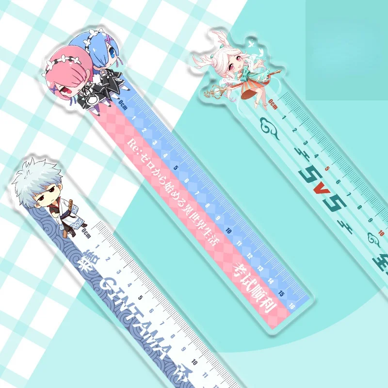 

Anime Ruler Straight Rulers Paimon Heaven Official's Blessing Inuyasha Jujutsu Kaisen Cartoon Student Stationery Drafting Supply