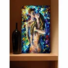 Картина Настенная Куадрос с изображением сексуальных обнаженных влюбленных, мягкий сенсорный абстрактный Настенный декор для спальни, прикроватная картина маслом