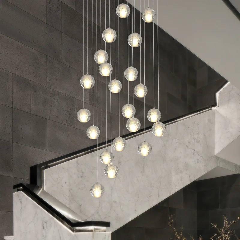 

Светодиодная Подвесная лампа в скандинавском стиле со стеклянными шариками, студийные осветительные приборы для кухни, столовой, бара, рес...