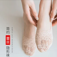 women s short socks summer thin ship mouth lace boat silicone antiskid shallow invisible ms han edition of the new slippers