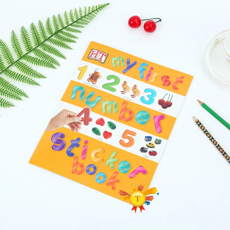 Книжки наклейки для сцены раннего развития детей английский когнитивный учебник