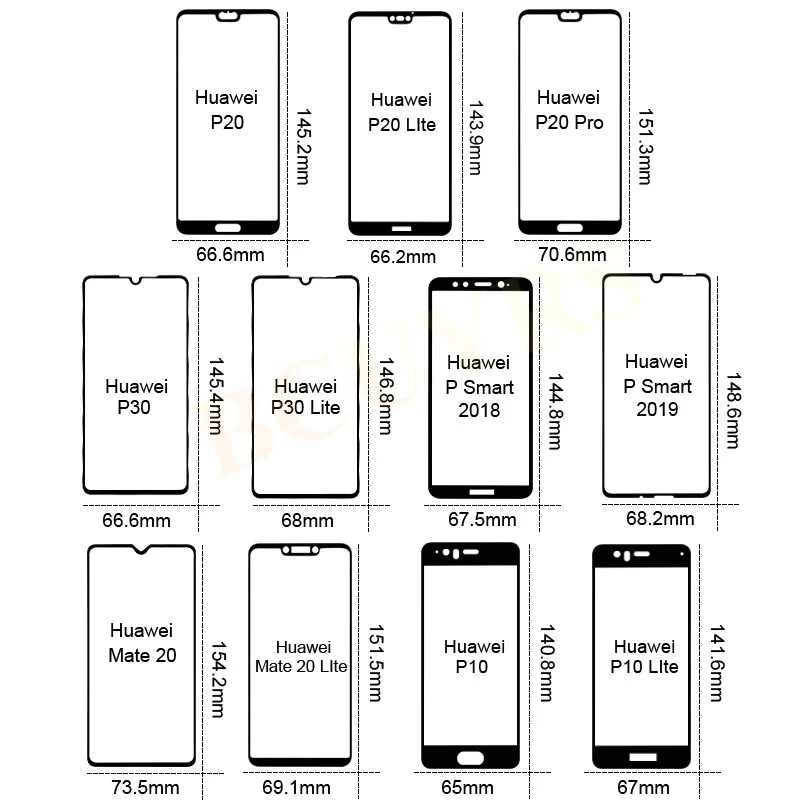 2 шт., защитное закаленное стекло для huawei P20 P30 P10 Lite Pro, Защита экрана для huawei Mate20 30 Lite, стекло для P Smart