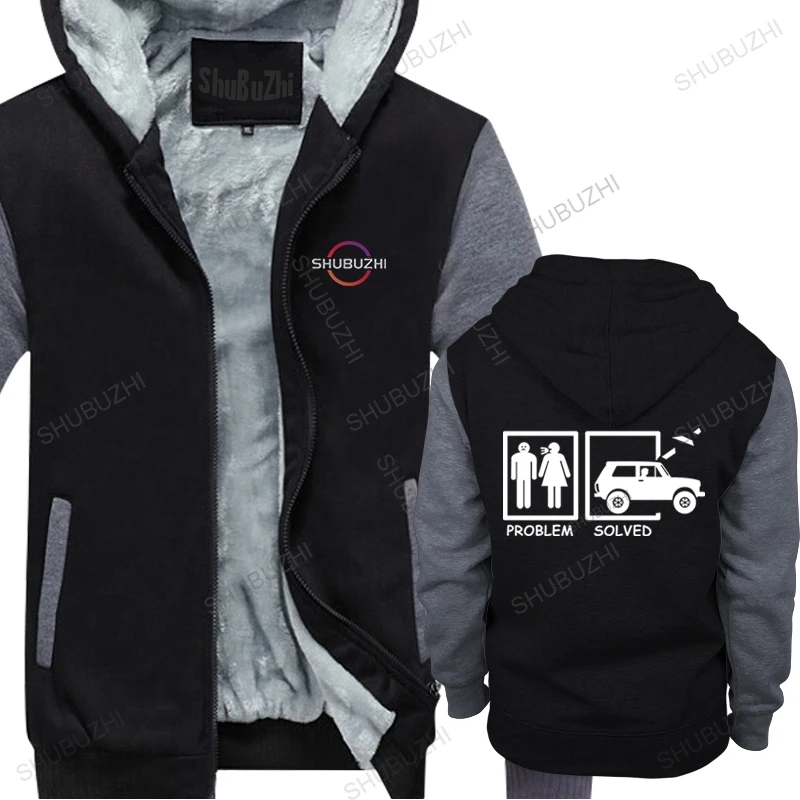

cotton high quality man hoodies winter jacket PROBLEM SOLVED LADA NIVA evolution WAZ russian car unisex mens hoody outwear