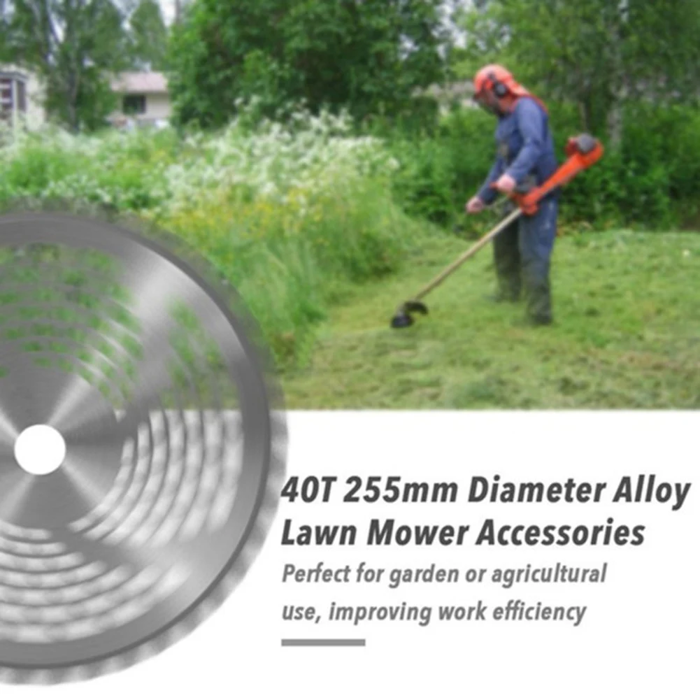 

40T 255 mm(10") Alloy Lawn Mower Brush Cutter Blade Grass Cutter Accessories Mower Weed Lawn Mower Parts Garden Power Tools