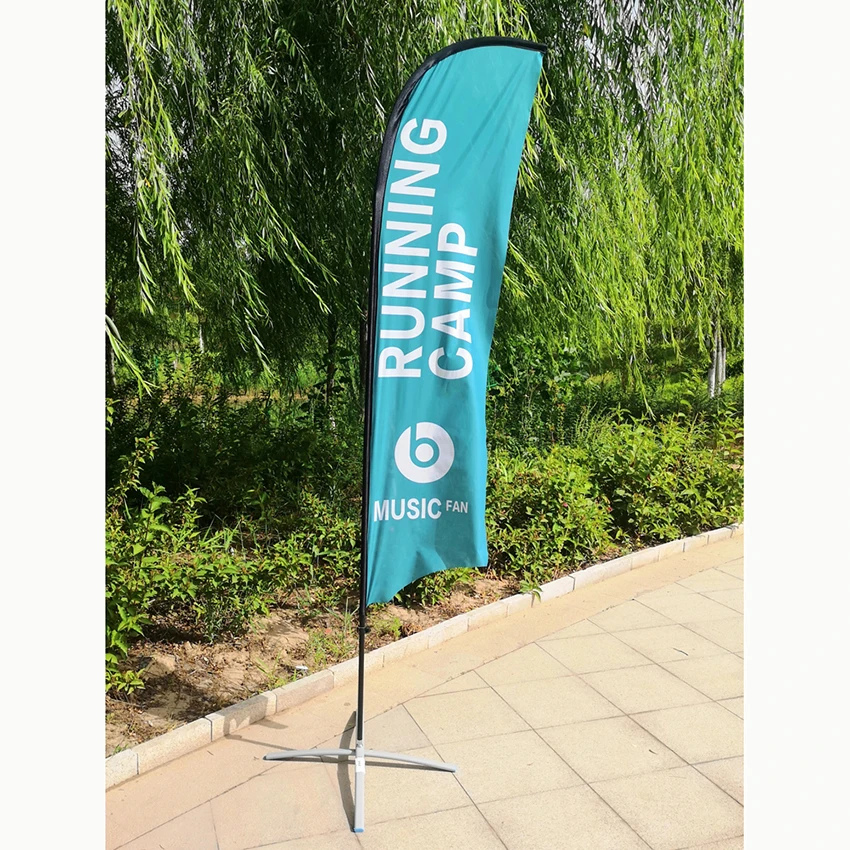 Custom Feather Banner Outdoor Beach Flag Only Flag Workshop Car Wash Swooper Personal Flying images - 6